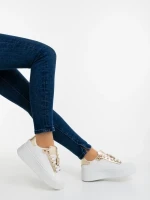 Amazera aranyszinű női sportcipő ökológiai bőrből