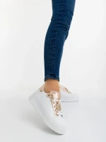 Amazera pezsgőszinű női sportcipő ökológiai bőrből