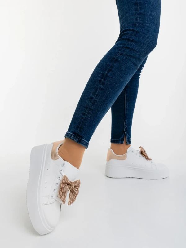 Zenara pezsgőszinű női sportcipő ökológiai bőrből