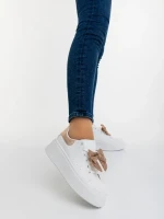 Zenara pezsgőszinű női sportcipő ökológiai bőrből