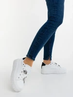 Captara fekete női sportcipő ökológiai bőrből