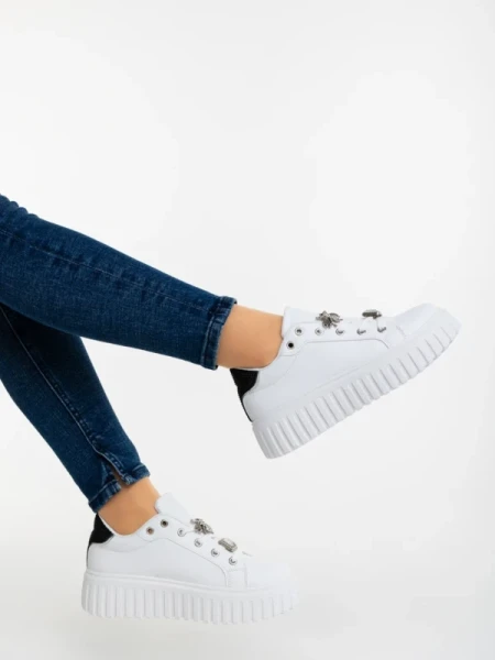 Captara fekete női sportcipő ökológiai bőrből