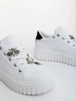 Captara fekete női sportcipő ökológiai bőrből