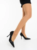 Rodinia fekete női magassarkú cipő ökológiai bőrből