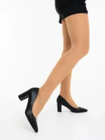 Pictoria fekete női magassarkú cipő ökológiai bőrből