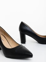 Pictoria fekete női magassarkú cipő ökológiai bőrből