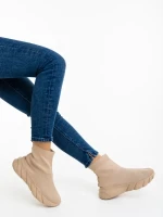 Razara bézs női sportcipő textil anyagból