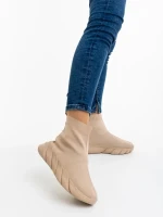 Razara bézs női sportcipő textil anyagból