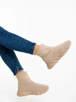 Razara bézs női sportcipő textil anyagból