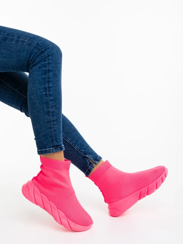 Razara rózsaszin női sportcipő textil anyagból