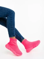 Razara rózsaszin női sportcipő textil anyagból