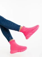 Razara rózsaszin női sportcipő textil anyagból