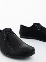 Severus fekete férfi cipő ökológiai bőrből