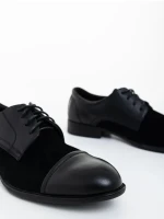 Braylon fekete férfi cipő ökológiai bőrből és textil anyagból