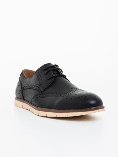 Stefano fekete férfi cipő ökológiai bőrből