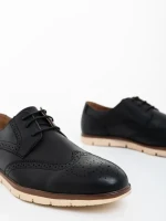 Stefano fekete férfi cipő ökológiai bőrből