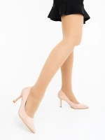 Dorma nude női magassarkú cipő textil anyagból