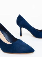 Dorma kék női magassarkú cipő textil anyagból