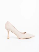 Dorma bézs női magassarkú cipő textil anyagból