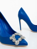 Danzia kék női magassarkú cipő ökológiai bőrből