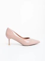 Caravela nude női magassarkú cipő lakkozott ökológiai bőrből