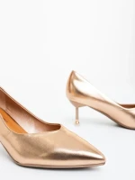 Caravela pezsgőszinű női magassarkú cipő lakkozott ökológiai bőrből