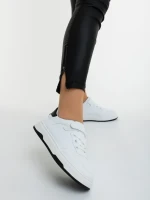 Klarisa fehér és fekete női sportcipő ökológiai bőrből
