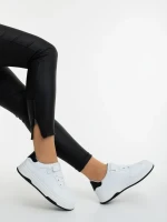 Klarisa fehér és fekete női sportcipő ökológiai bőrből