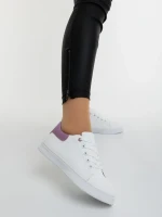 Everia fehér és lila női sportcipő ökológiai bőrből