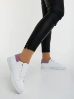 Everia fehér és lila női sportcipő ökológiai bőrből