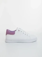 Everia fehér és lila női sportcipő ökológiai bőrből