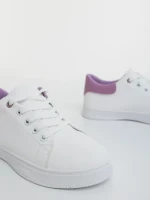 Everia fehér és lila női sportcipő ökológiai bőrből