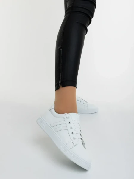 Mivara fehér női sportcipő ökológiai bőrből