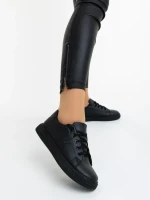 Mivara fekete női sportcipő ökológiai bőrből