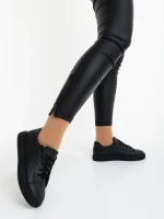 Mivara fekete női sportcipő ökológiai bőrből