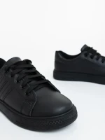 Mivara fekete női sportcipő ökológiai bőrből