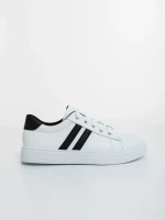 Mivara fekete fehér női sportcipő ökológiai bőrből