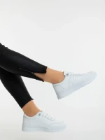 Anzara fehér női sportcipő ökológiai bőrből