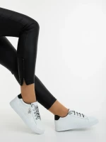 Catiopia fekete fehér női sportcipő ökológiai bőrből