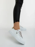 Catiopia fehér és bézs női sportcipő ökológiai bőrből