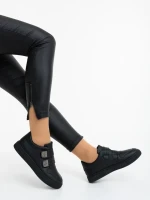 Mikana fekete női sportcipő ökológiai bőrből