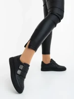 Mikana fekete női sportcipő ökológiai bőrből