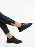 Mikana fekete női sportcipő ökológiai bőrből