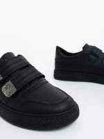 Mikana fekete női sportcipő ökológiai bőrből