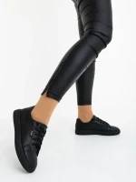 Nimira fekete női sportcipő ökológiai bőrből