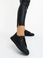 Nimira fekete női sportcipő ökológiai bőrből