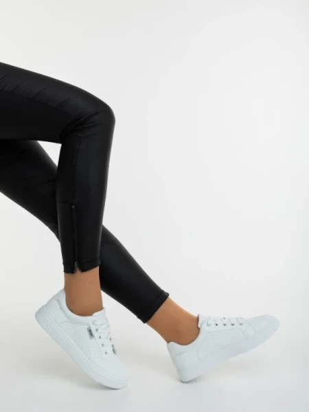 Nimira fehér női sportcipő ökológiai bőrből