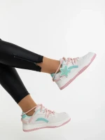 Serenza rózsaszin és kék női sportcipő ökológiai bőrből