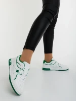 Dachara fehér és zöld női sportcipő ökológiai bőrből