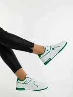 Dachara fehér és zöld női sportcipő ökológiai bőrből